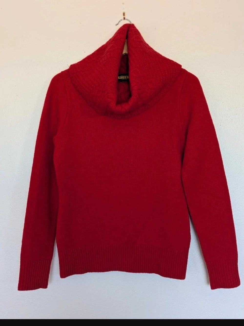 Rugby Ralph Lauren Red Cowl Neck Women's Sweater